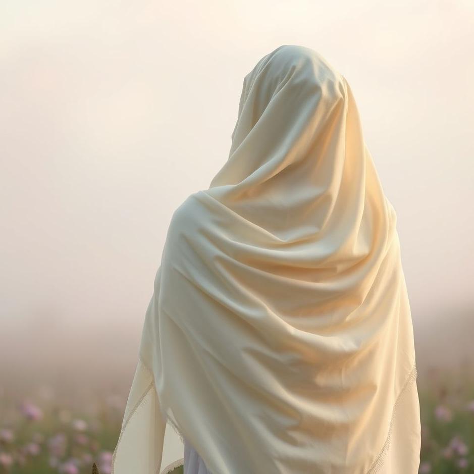 Dream : Covering a cream-colored shawl in a dream