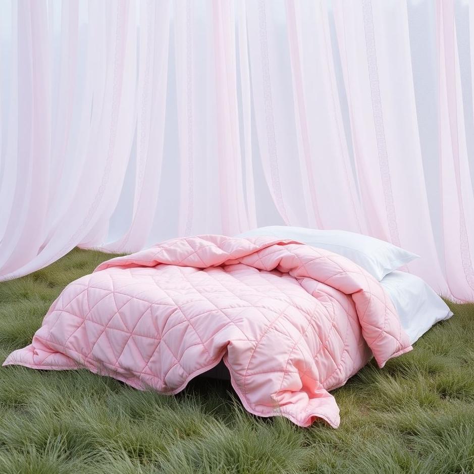 Dream : Covering a pink quilt in a dream