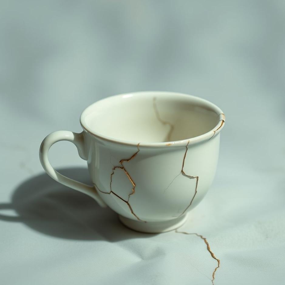 Dream : Cracked porcelain cup in a dream