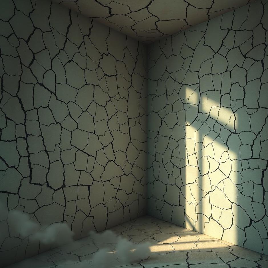 Dream : Cracked walls of the house in a dream