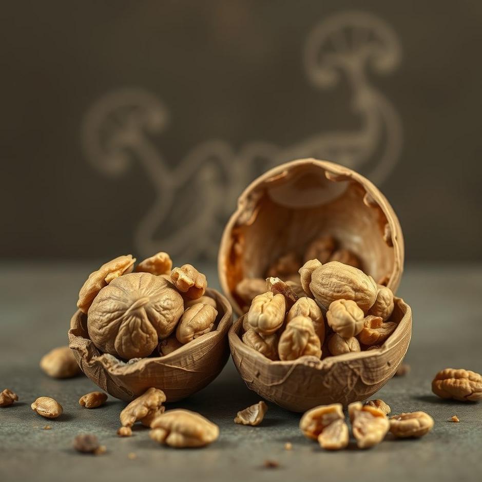 Dream : Cracking walnuts in shells in a dream