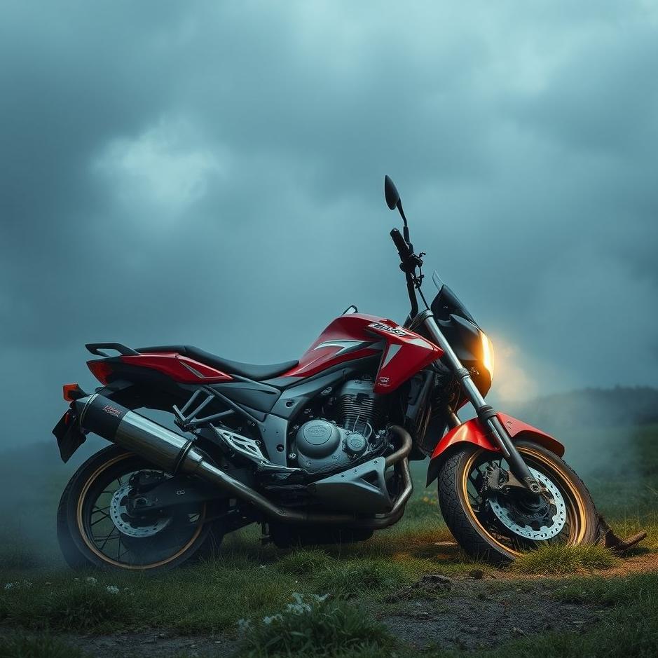 Dream : Crashed motorbike in a dream
