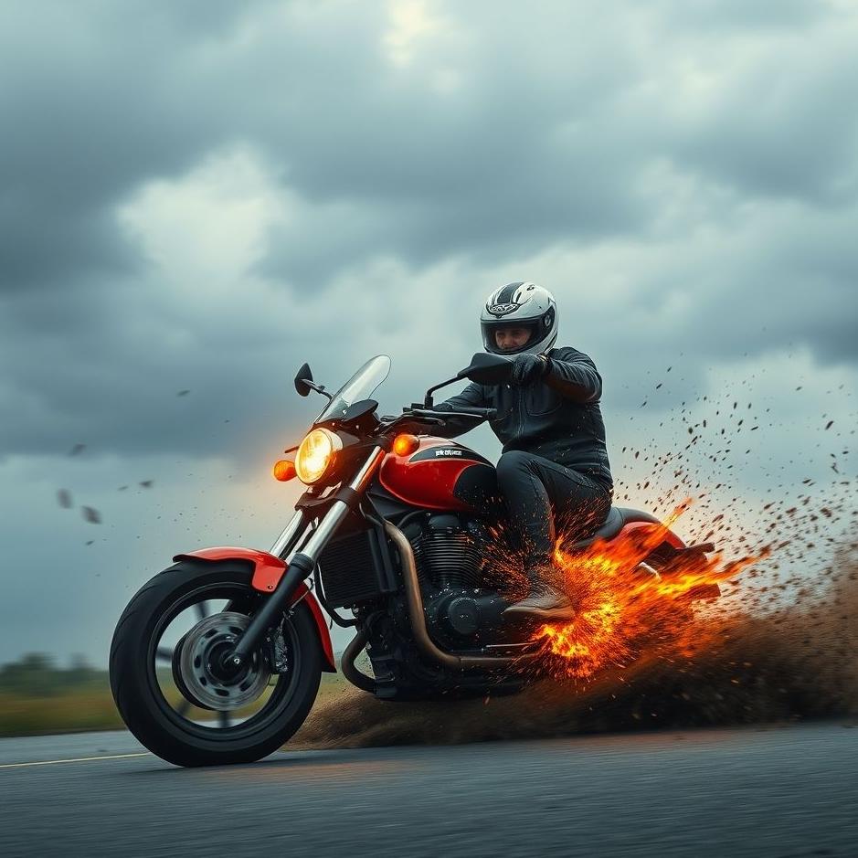 Dream : Crashing into a motorcycle in a dream