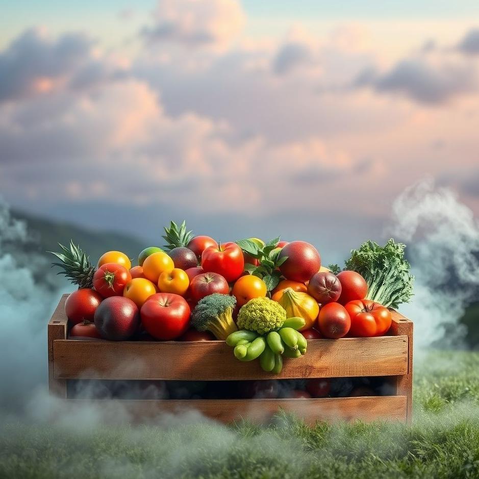 Dream : Crate of fruit and vegetables in a dream