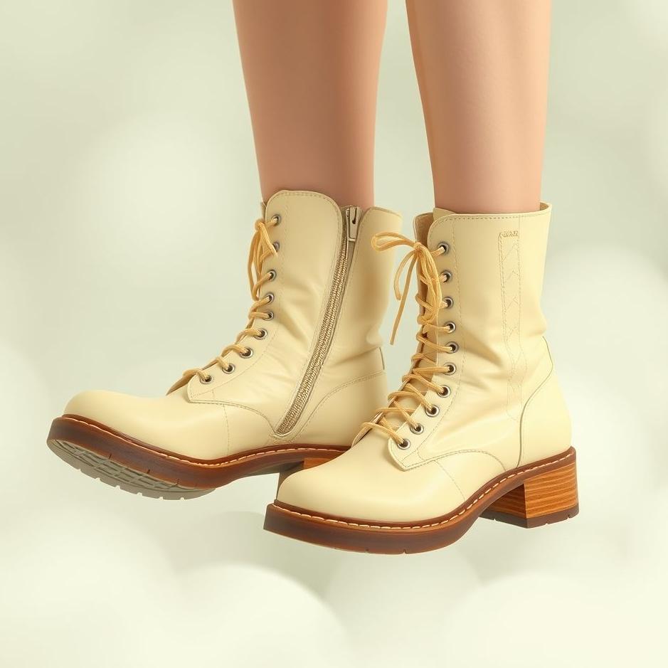 Dream : Cream-colored booties in a dream