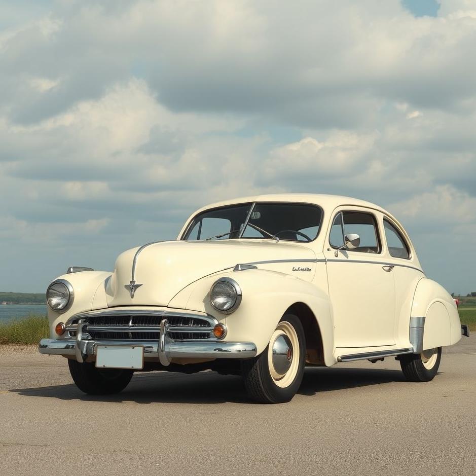 Dream : Cream-colored car in a dream