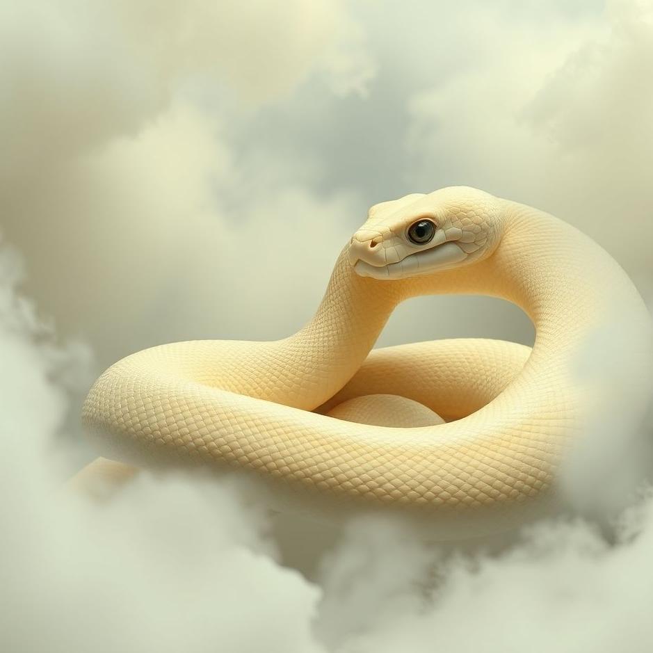 Dream : Cream-colored snake in a dream