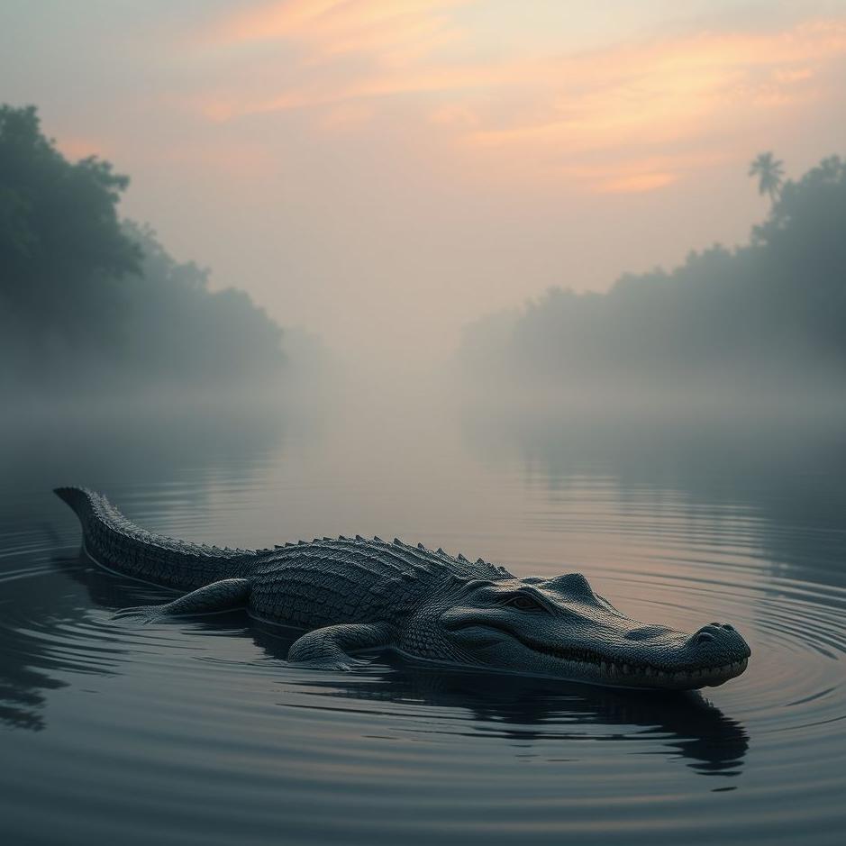 Dream : Crocodile in a river in a dream
