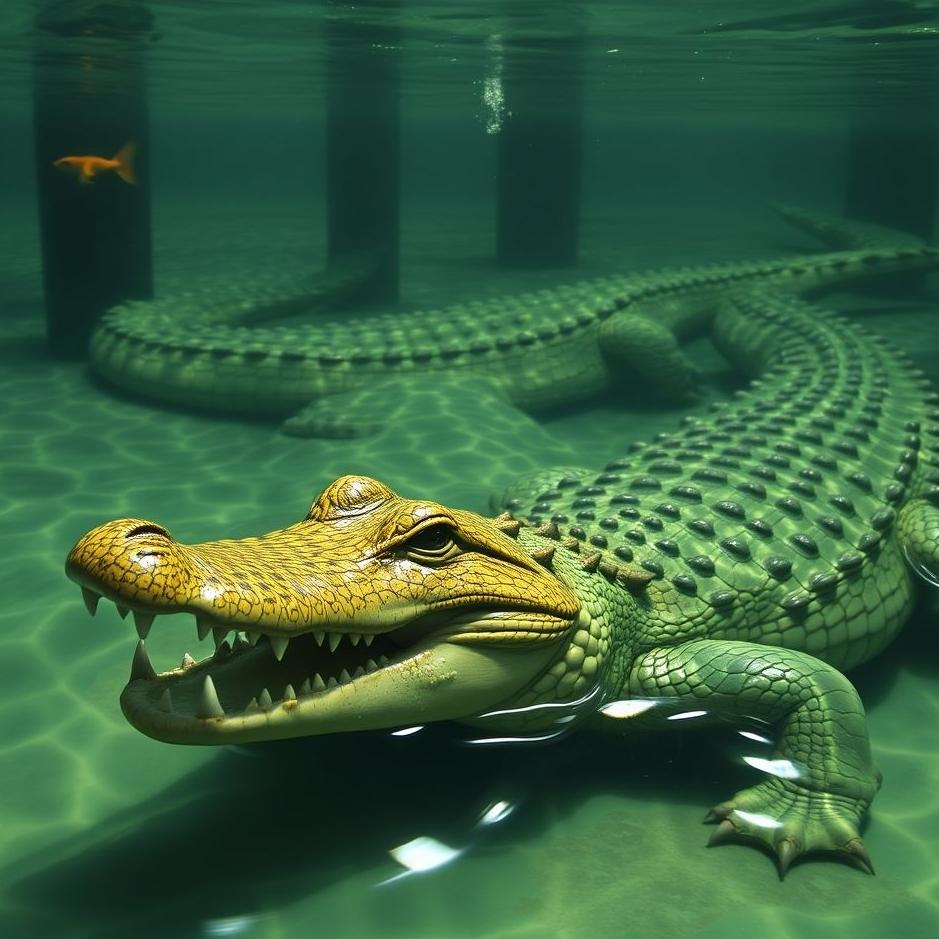 Dream : Crocodiles at home in a dream