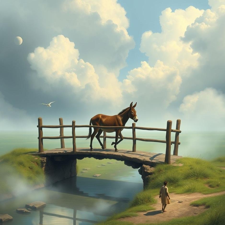 Dream : Crossing a bridge with a donkey in a dream