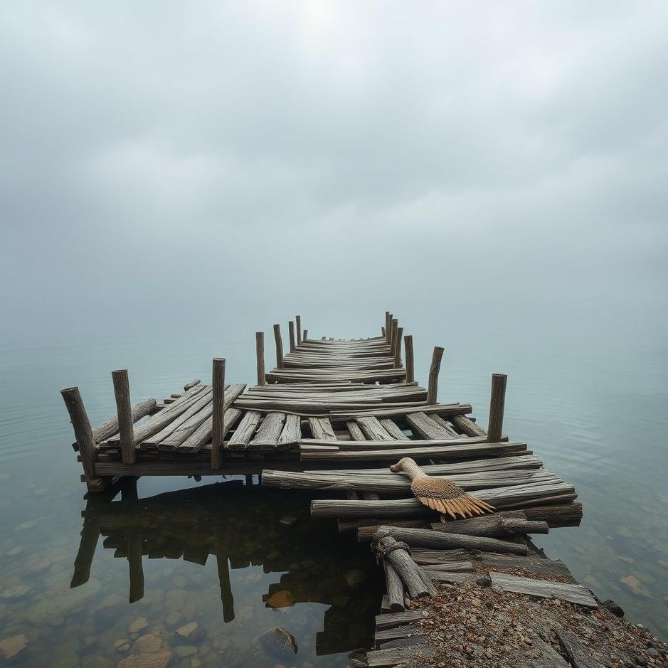 Dream : Crossing a broken wooden bridge in a dream