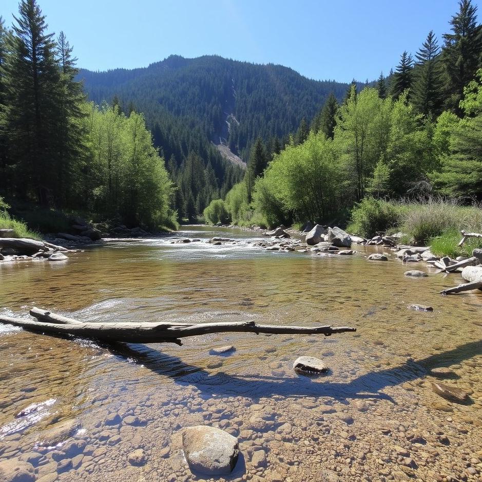 Dream : Crossing a clear stream 