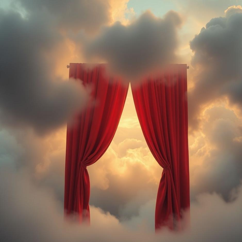 Dream : Crossing a red curtain in a dream