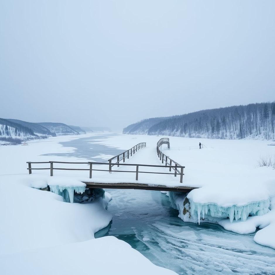 Dream : Crossing an icy bridge 