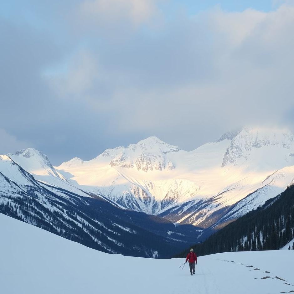 Dream : Crossing snowy mountains in a dream