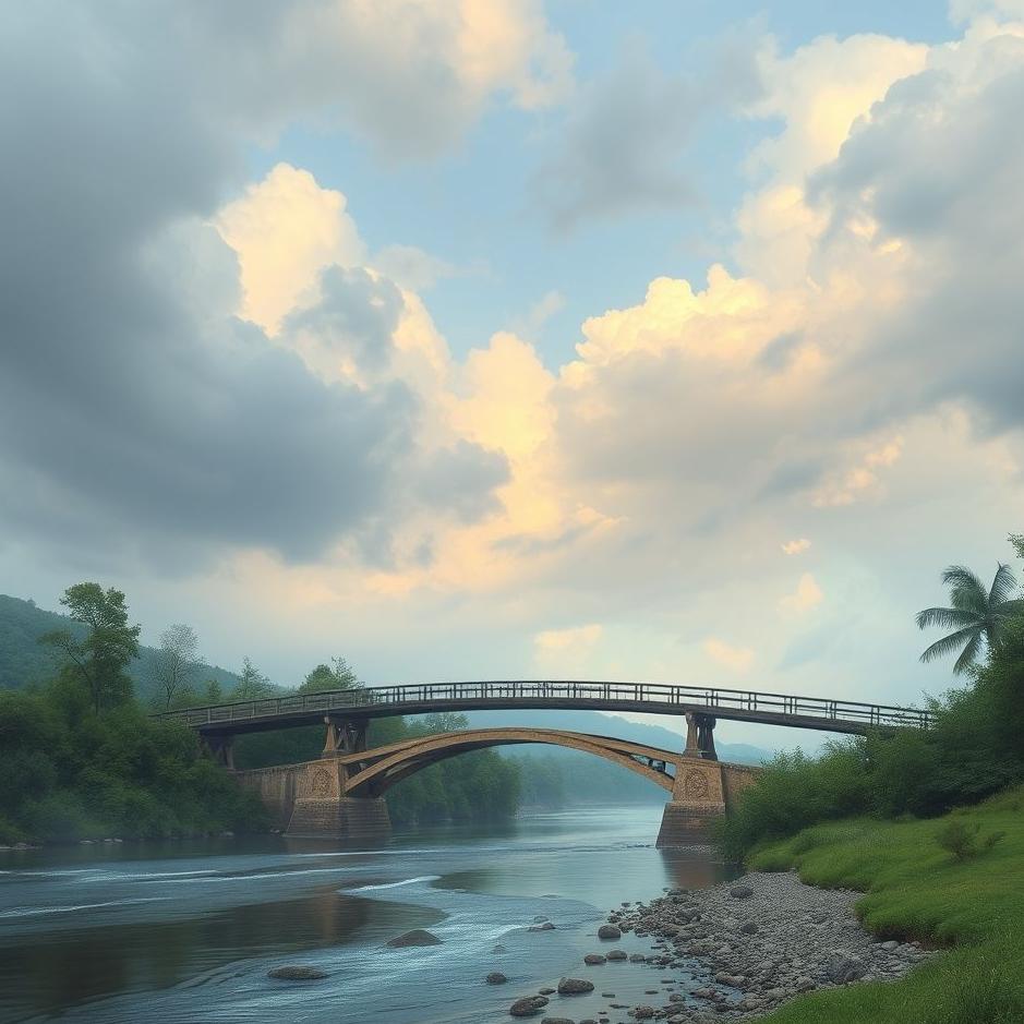 Dream : Crossing the bridge over the river in a dream