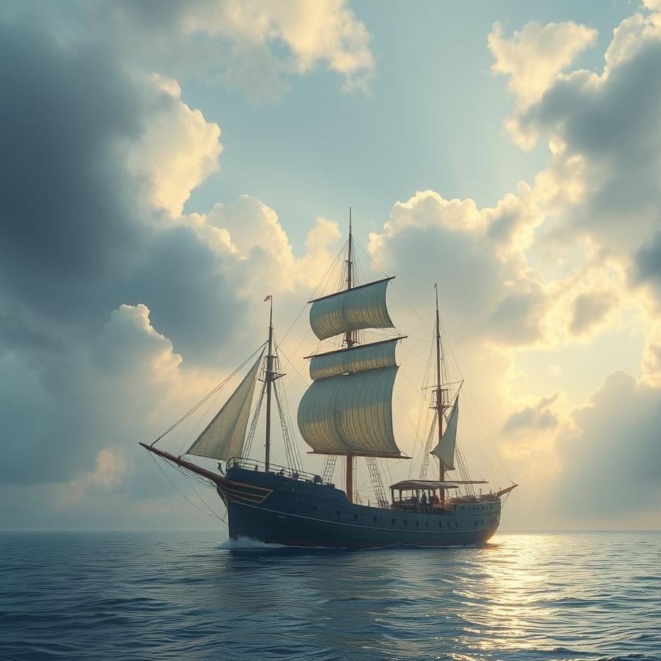 Dream : Crossing the other side with a ship in a dream