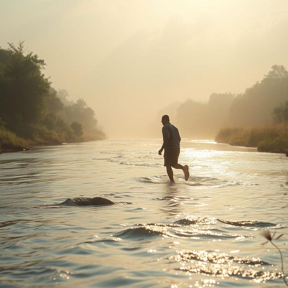 Dream : Crossing the river on foot in your dream