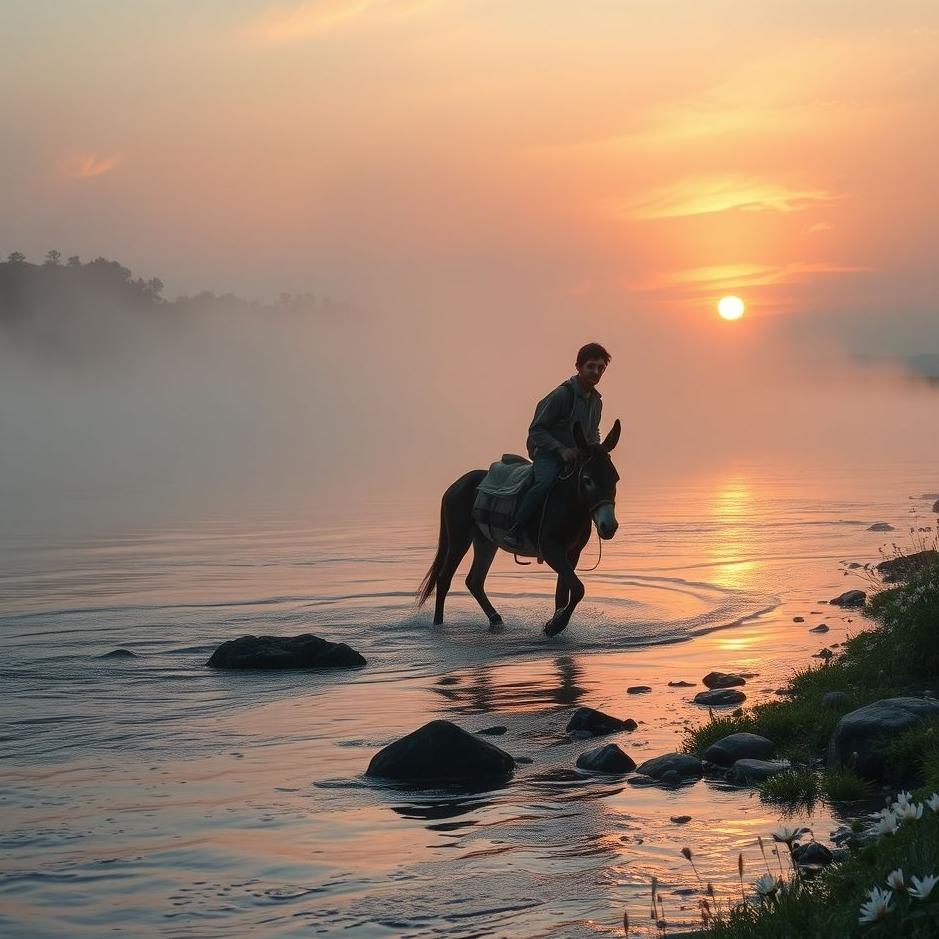Dream : Crossing water with a donkey in a dream