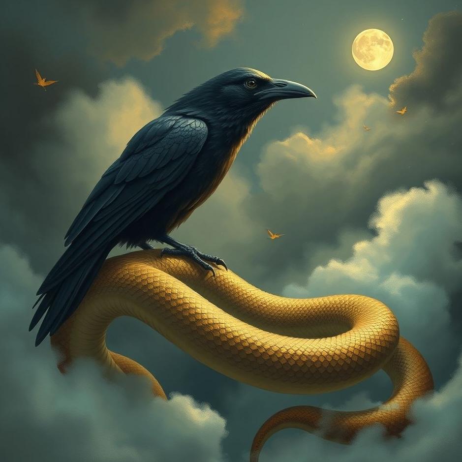 Dream : Crow and a snake in a dream