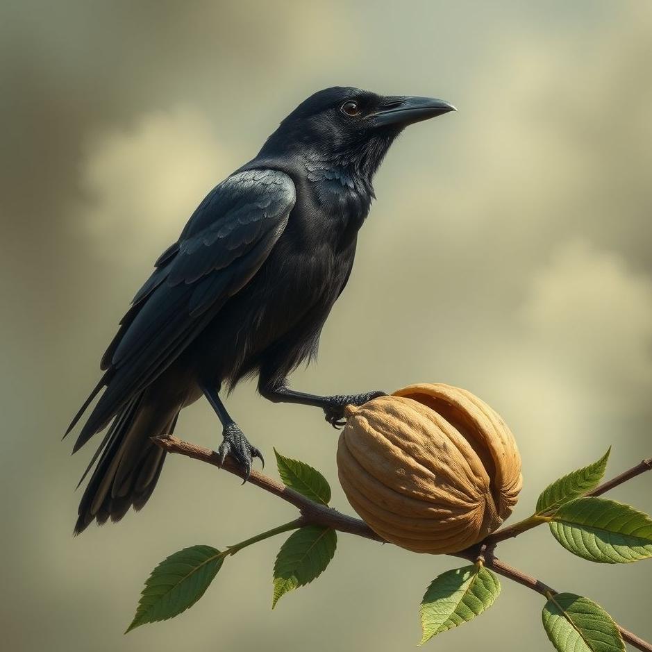 Dream : Crow and a walnut in a dream