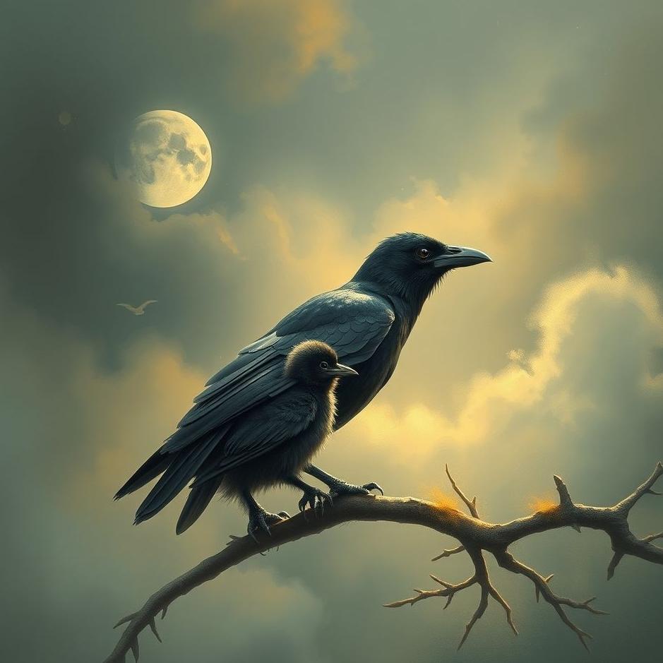 Dream : Crow and its young in a dream