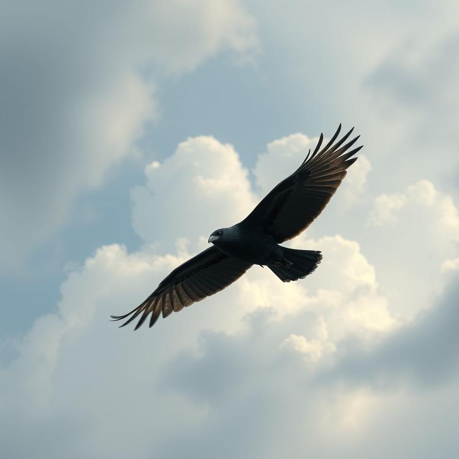 Dream : Crow flying in a dream