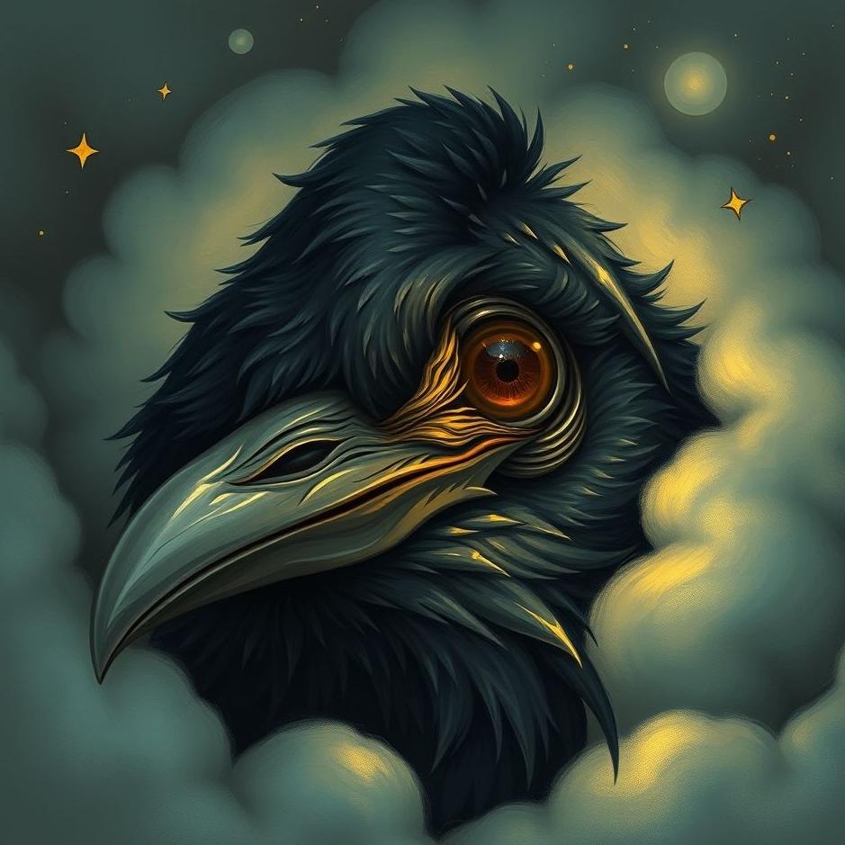Dream : Crow trying to gouge out his eye in a dream