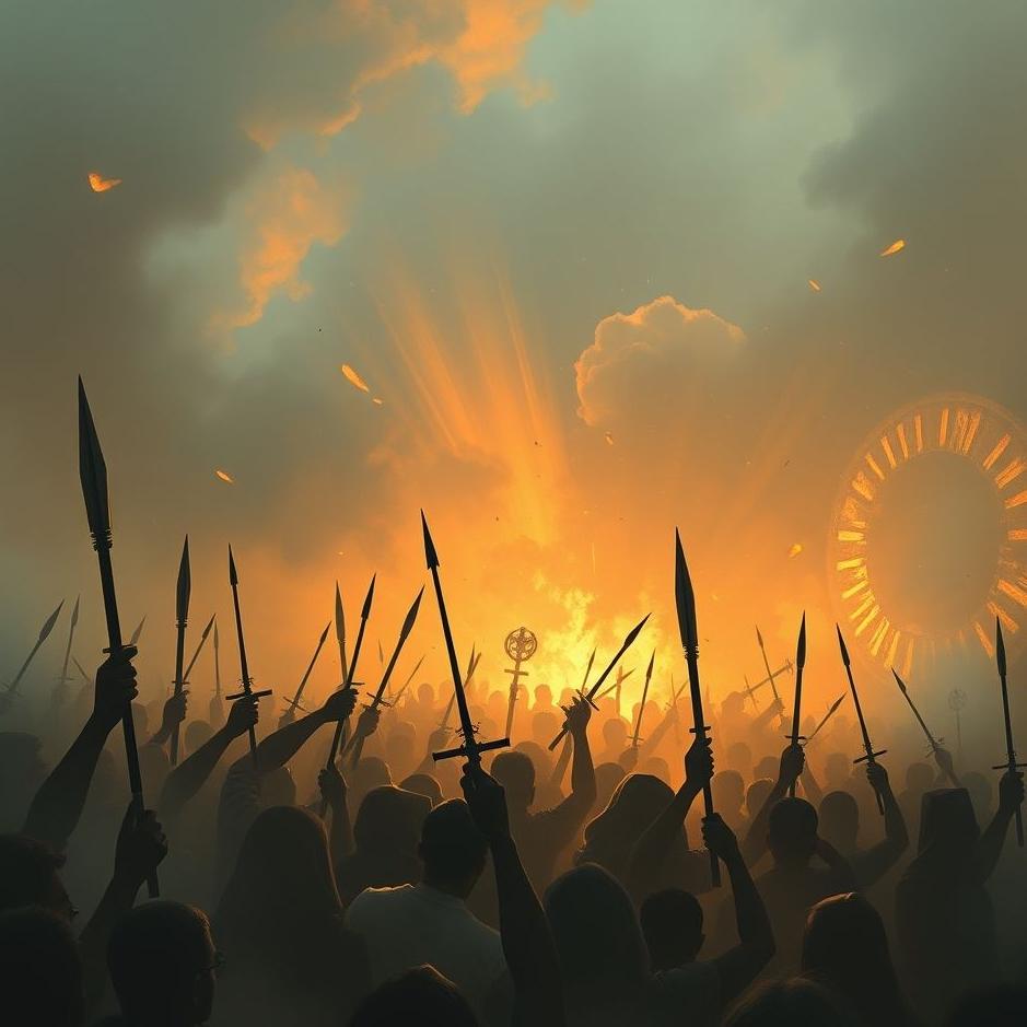 Dream : Crowd and weapons in a dream