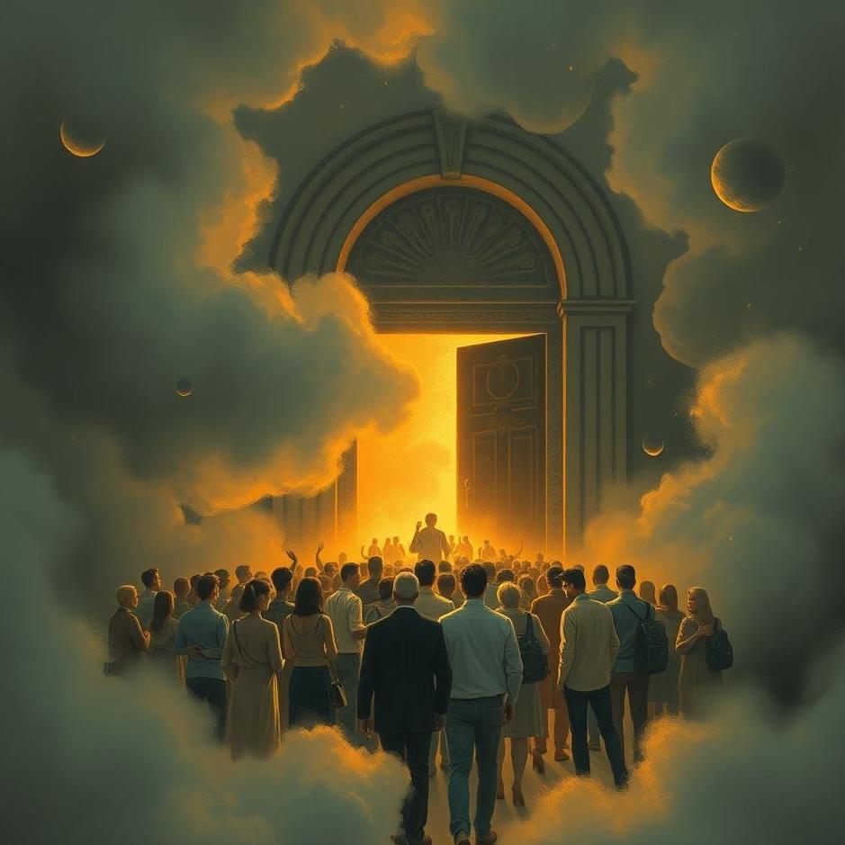 Dream : Crowd at the door in a dream