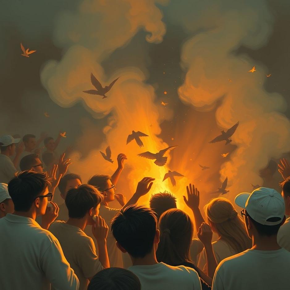 Dream : Crowd eating in a dream