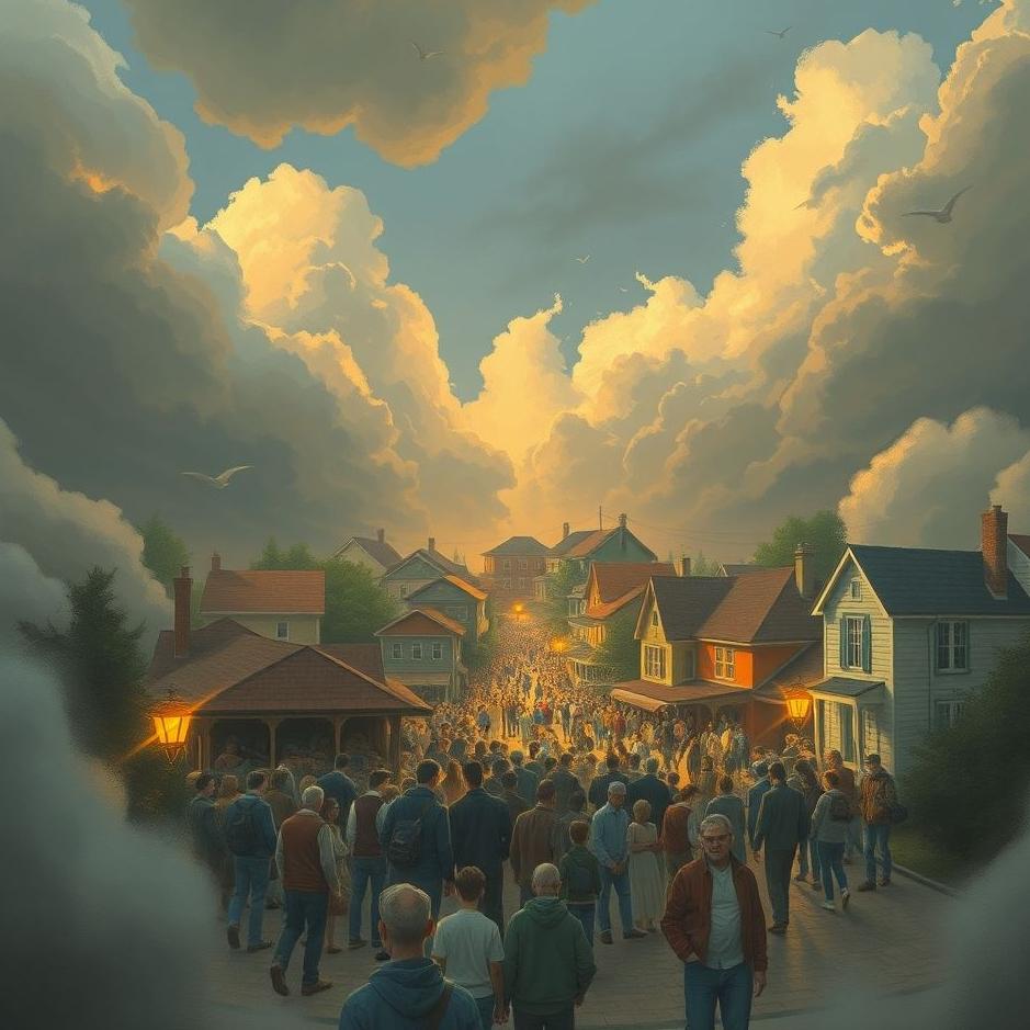 Dream : Crowd in a neighborhood in a dream