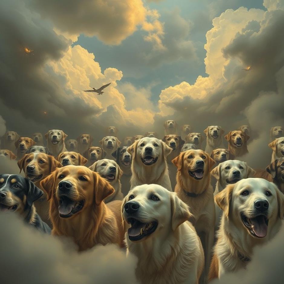 Dream : Crowd of dogs in a dream