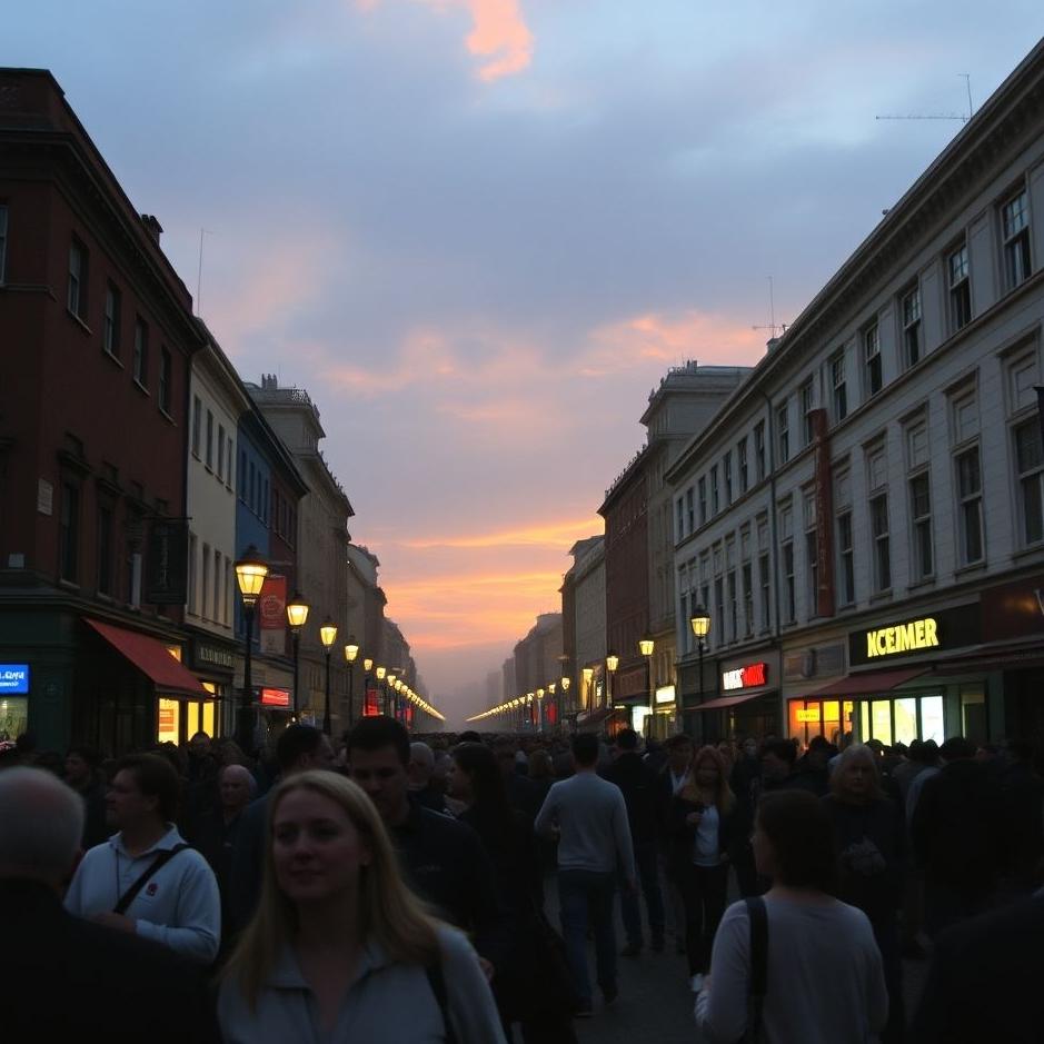 Dream : Crowd on the street in a dream