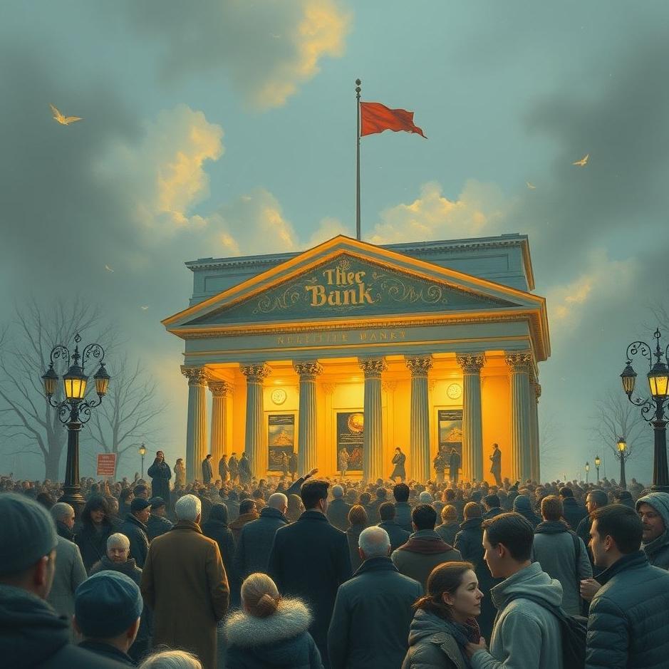 Dream : Crowded bank in a dream