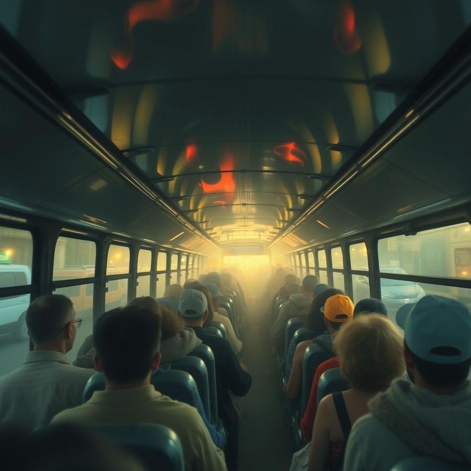 Dream : Crowded bus journey in a dream