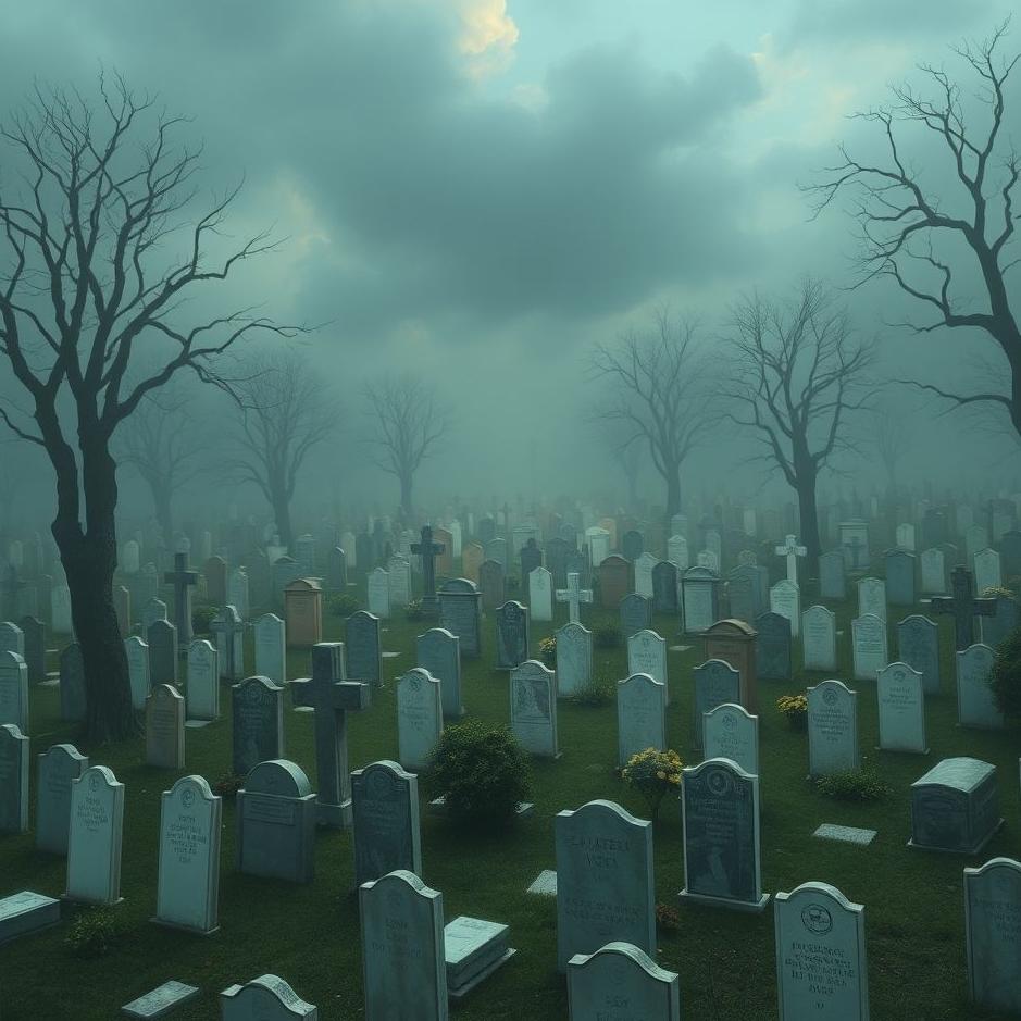 Dream : Crowded cemetery in a dream