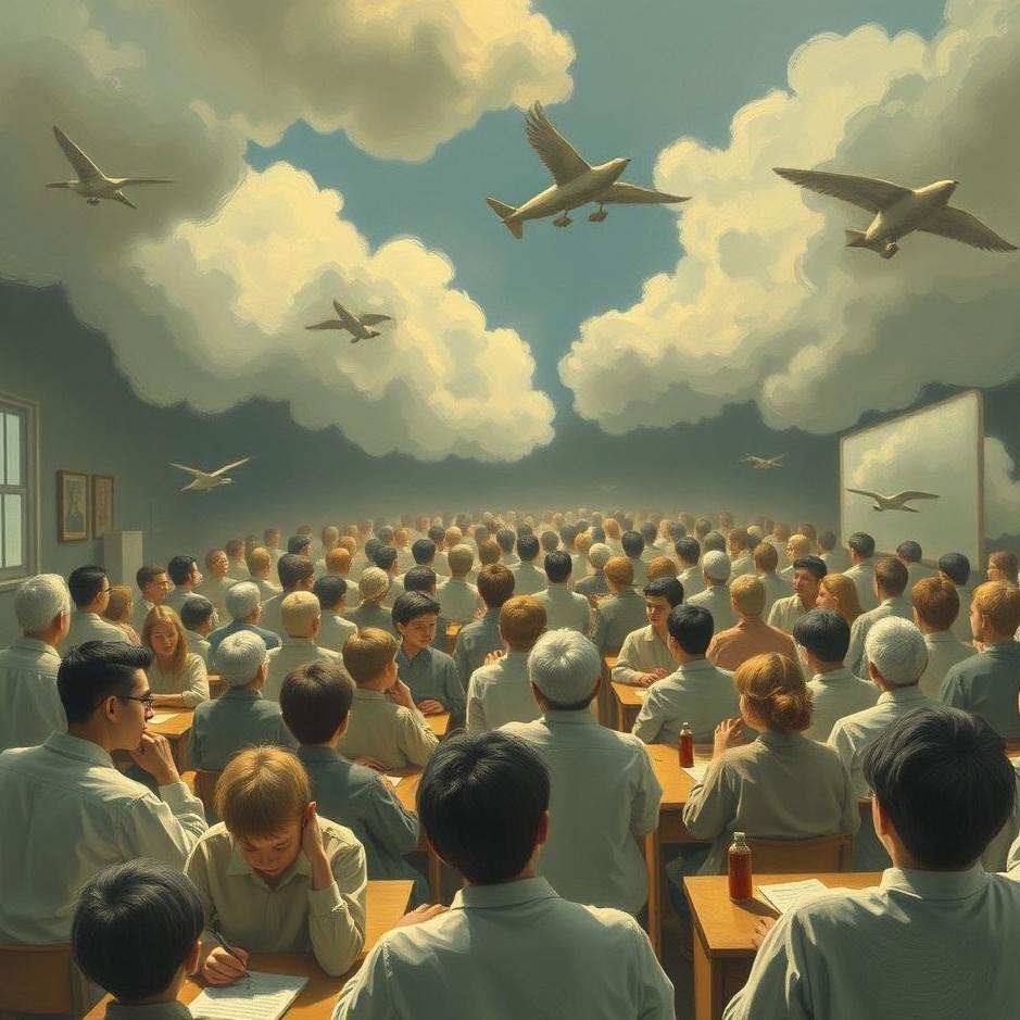 Dream : Crowded classroom in a dream
