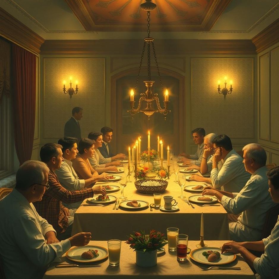 Dream : Crowded dining table in a dream