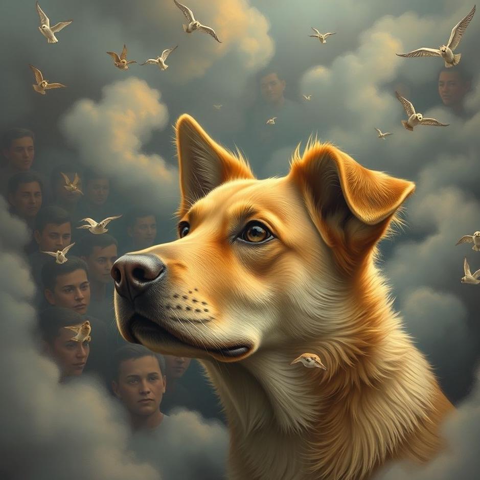 Dream : Crowded dog in a dream