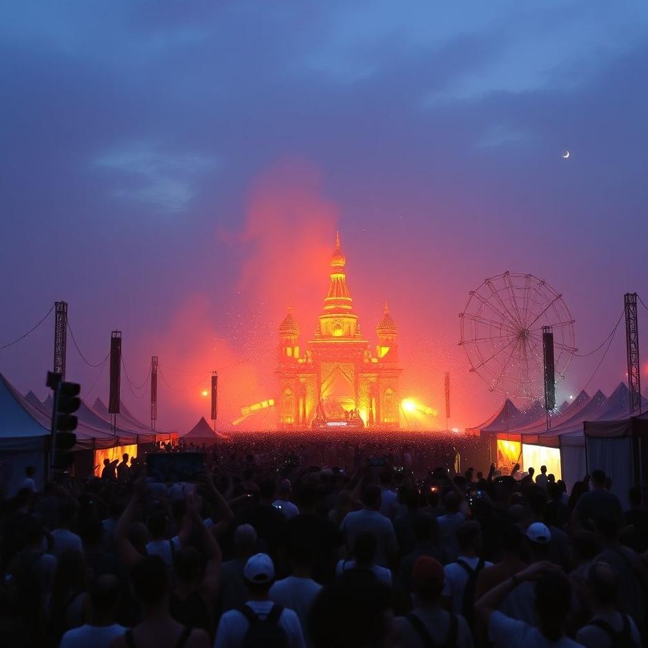 Dream : Crowded festival in a dream