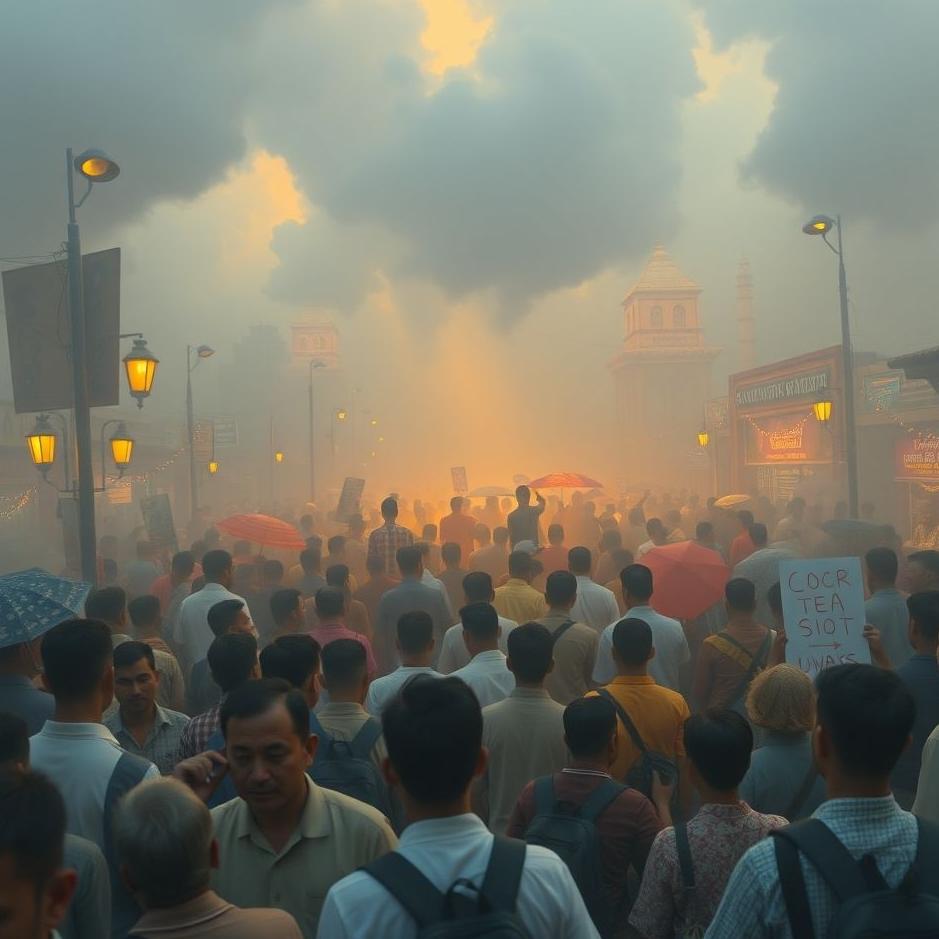 Dream : Crowded foreign people in a dream