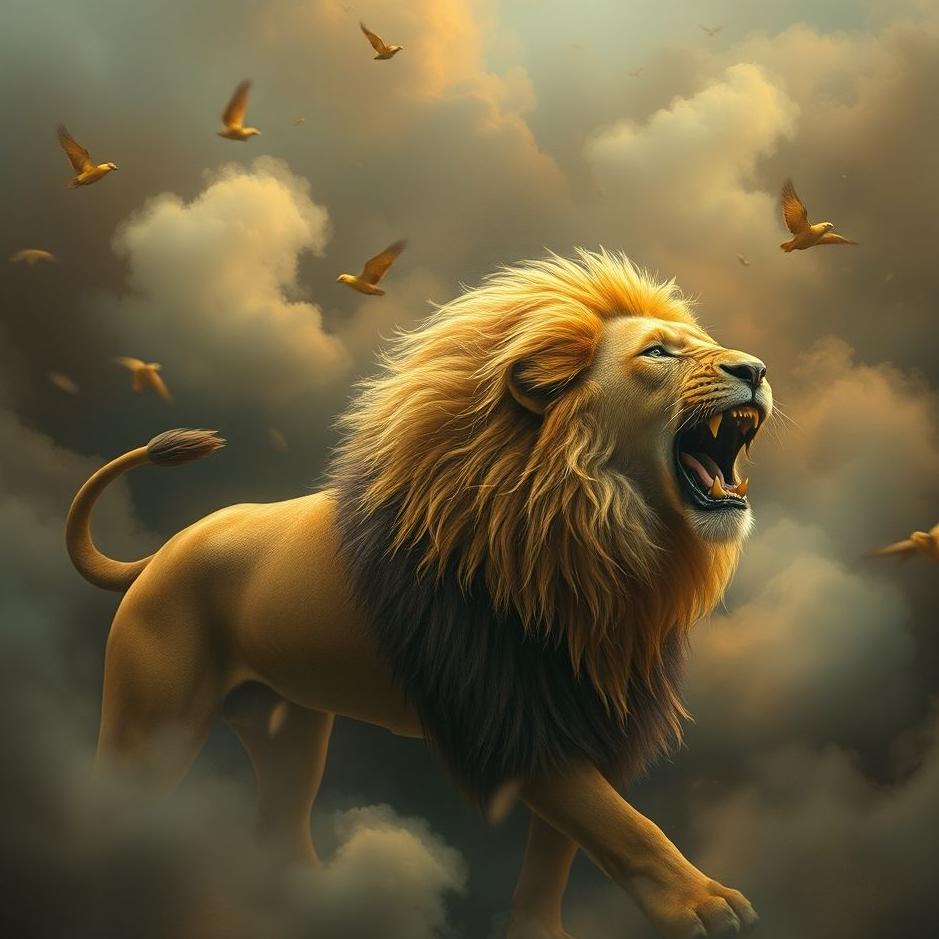 Dream : Crowded lion in a dream