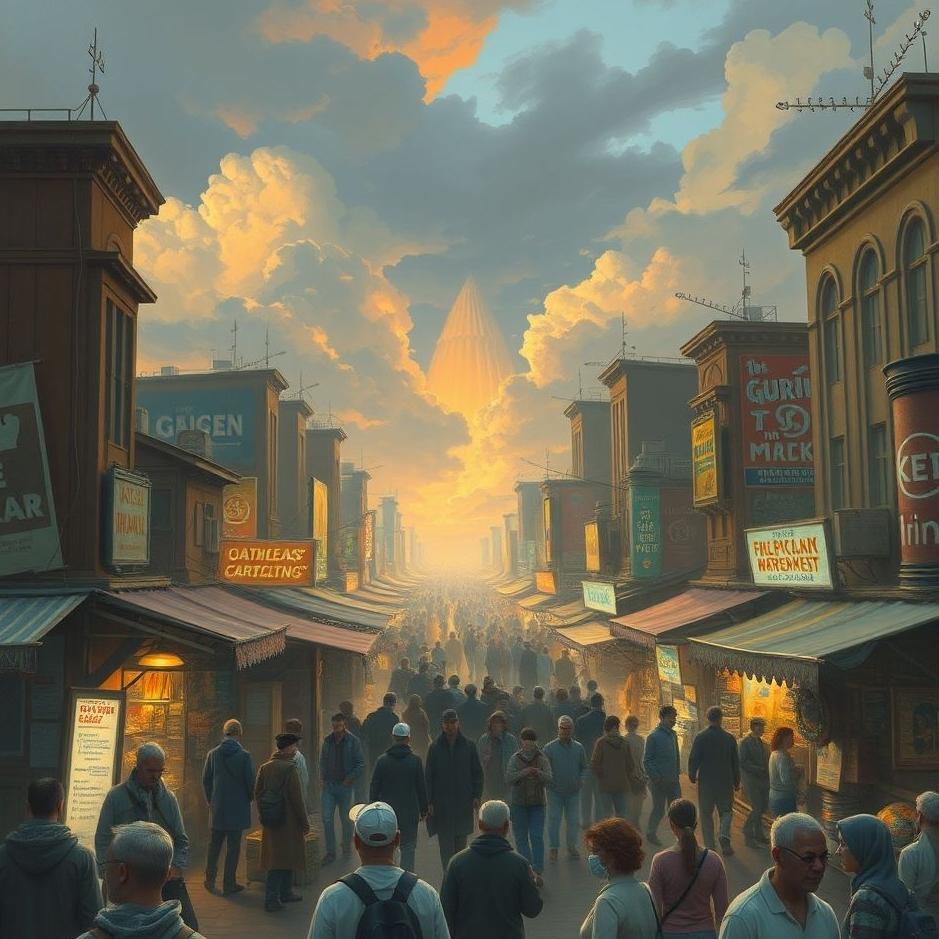 Dream : Crowded marketplace in a dream