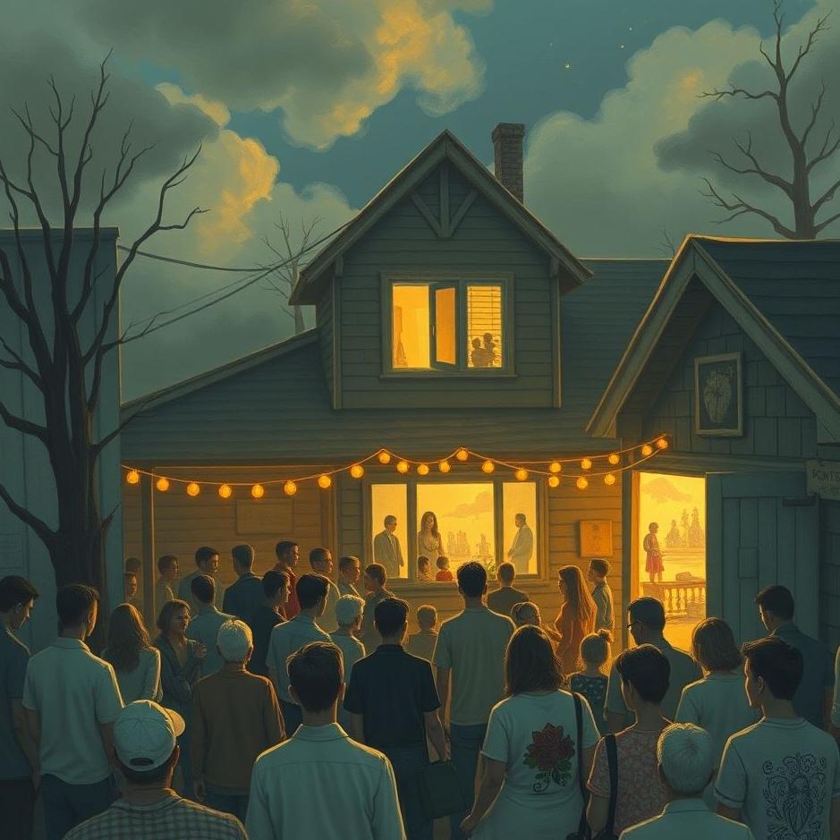 Dream : Crowded people at home in a dream