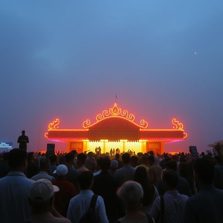 Dream : Crowded queue in a dream