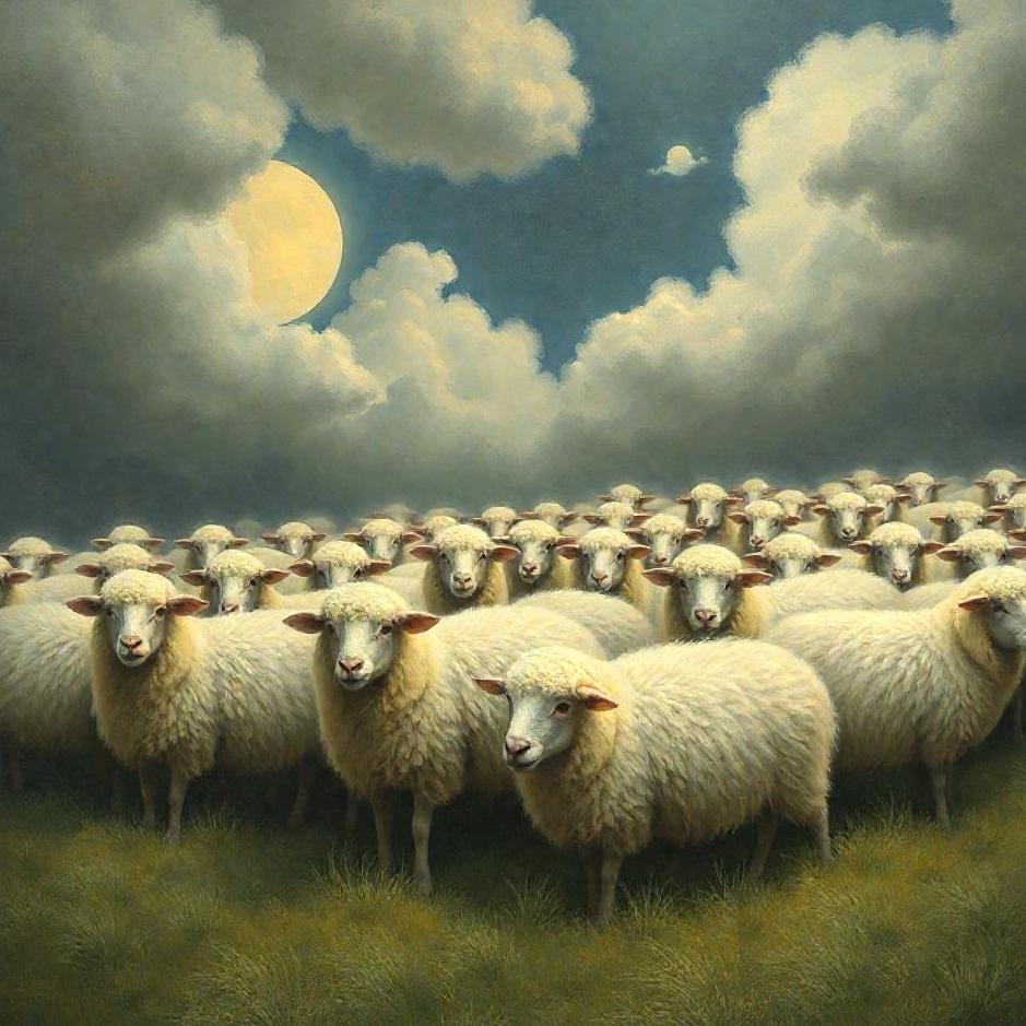 Dream : Crowded sheep in a dream