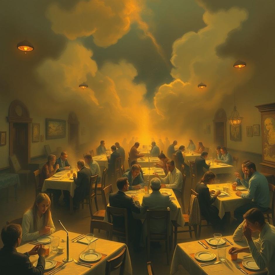 Dream : Crowded tables in a dream