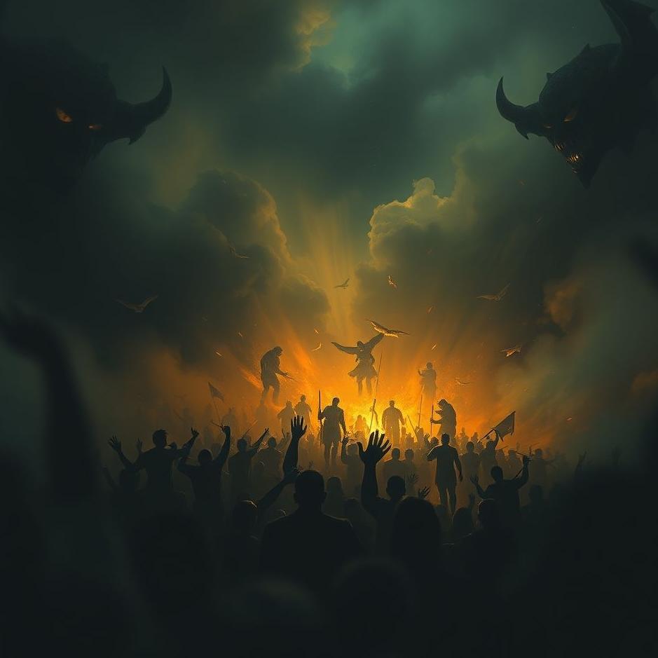 Dream : Crowds and darkness in a dream