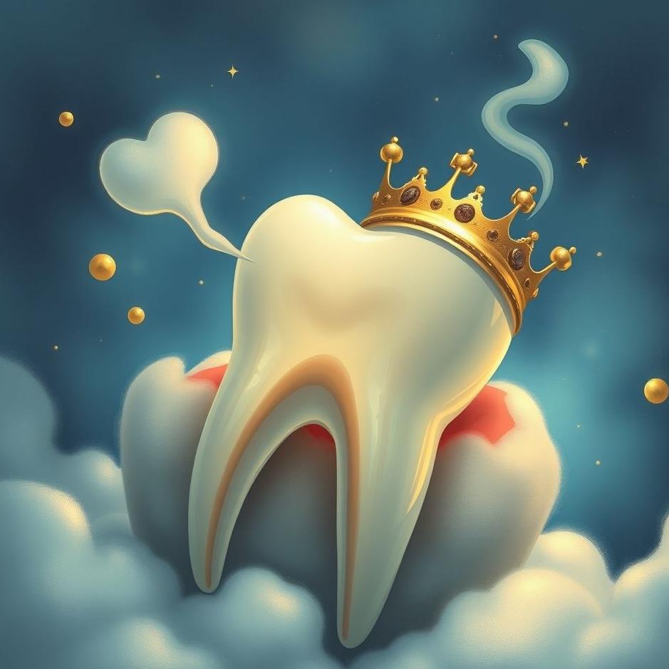 Dream : Crowned tooth coming out in a dream
